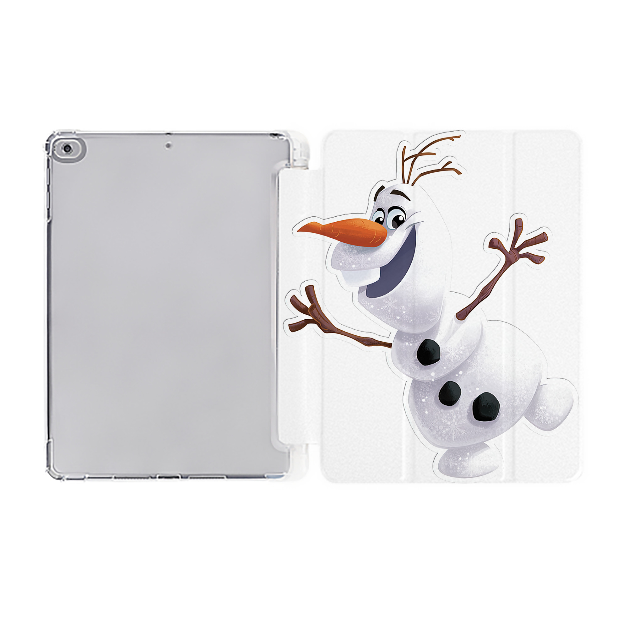 （画像用） アナと雪の女王 アンナ エルサ Frozen Anna Elsa IPad ケース ペン収納付き 三つ折りスタンド PUレザー×シリコン 対応機種9.5/10.5/10.9インチ